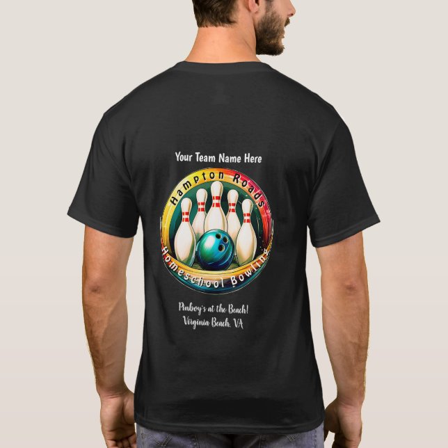 PINBOYS Unisex Adult White Lettering Team Shirt (Back)