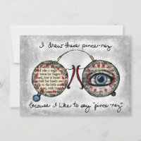 Pince-Nez Greeting Card