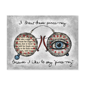 Pince-Nez Postcard