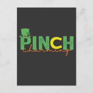 Pinch CHarming Funny St Patrick's Day Irish Gift  Invitation Postcard