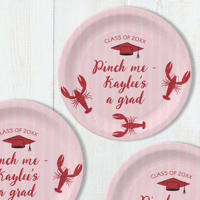 Pinch Me Crawfish Class Of 2025 Graduation Party Paper Plates (Pinch Me Crawfish Class Of 2025 Graduation Party Paper Plates)