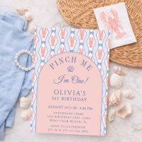 Pinch Me I’m One Preppy Lobster Beach 1st Birthday