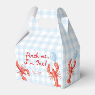Pinch Me I'm One Lobster 1st Birthday Favor Boxes