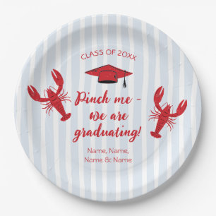Pinch Me We Are Graduating Crawfish Graduation Paper Plates
