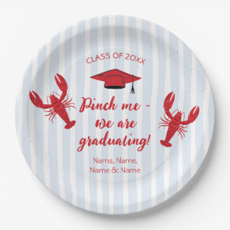 Pinch Me We Are Graduating Crawfish Graduation Paper Plates