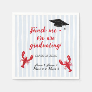 Pinch Me We’re Graduating Crawfish 2026 Graduation Napkins