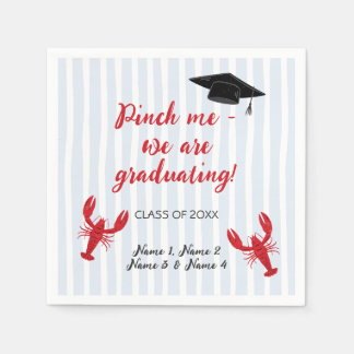Pinch Me We’re Graduating Crawfish 2026 Graduation Napkins