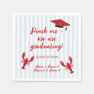 Pinch Me We’re Graduating Crawfish Boil Graduation Napkins