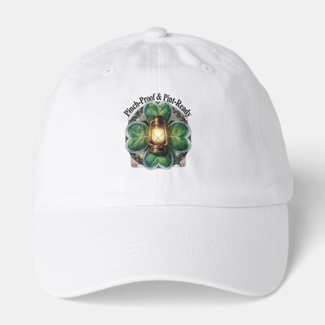 Pinch-Proof Lantern Clover T-Shirt | “Pinch-Proof' Hat (Front)