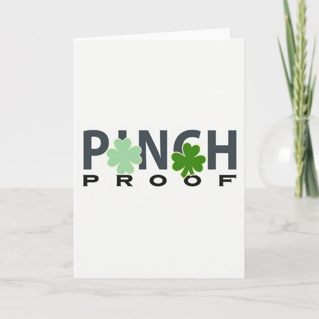 Pinch Proof Shamrock Fun Card (Front)