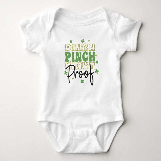 Pinch Proof St. Patricks Day Baby Bodysuit (Front)