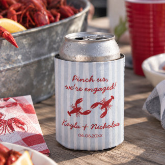 Pinch Us We’re Engaged Crawfish Couples Shower Can Cooler