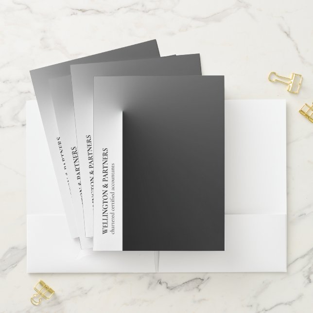 Pinched Black Pocket Folder (In Situ)