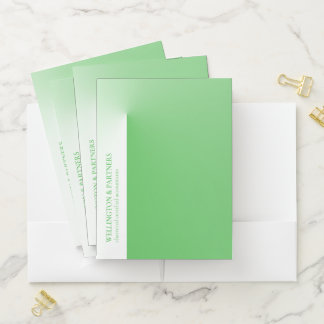 Pinched Green Pocket Folder