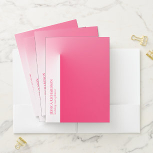 Pinched Pink Pocket Folder