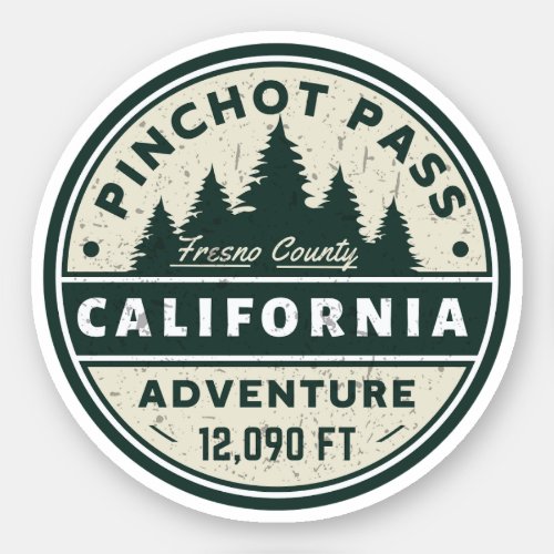 Pinchot Pass high mountain pass Sierra Nevada Sticker