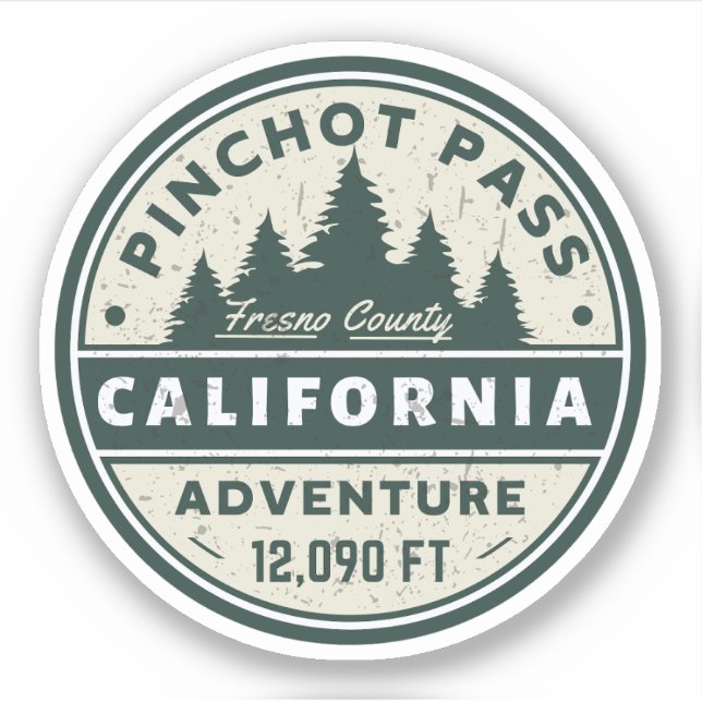 Pinchot Pass high mountain pass Sierra Nevada x Sticker (Front)