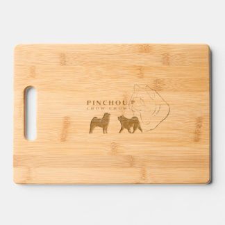 Pinchou Chow Chow Etched Wooden Cutting Board