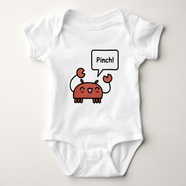 Pinchy Crab Baby Bodysuit (Front)