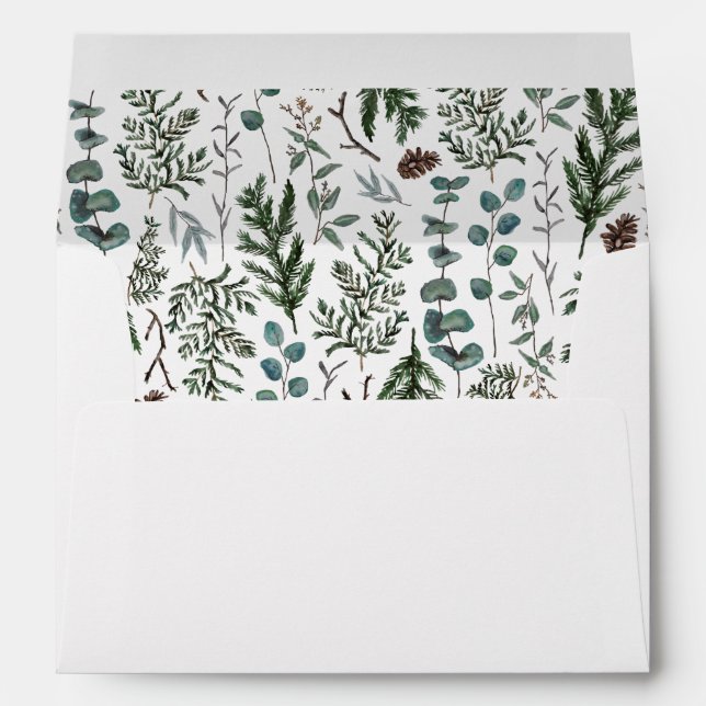 Pine and Eucalyptus Envelope (Back (Bottom))