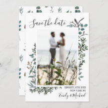 Pine and Eucalyptus Save the Date