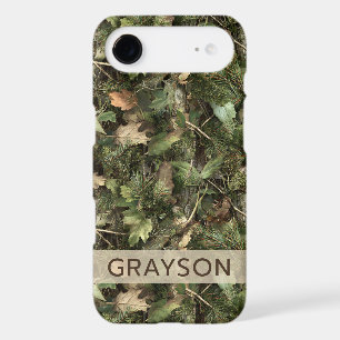 Pine and Leaves Camouflage Personalized iPhone 17 Air Case