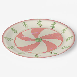 Pine and Peppermint Paper Plates
