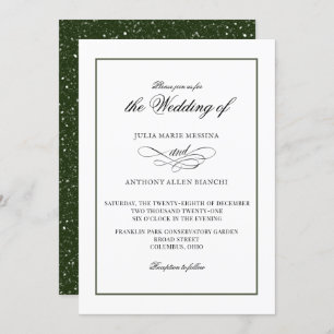 Pine and Snow Simple Elegance Invitation