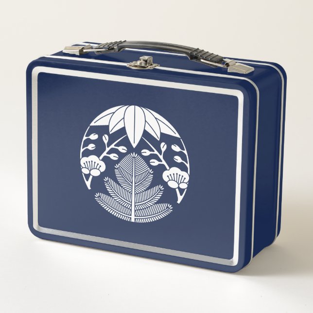 Pine,bamboo leaves,ume metal lunch box (Front)