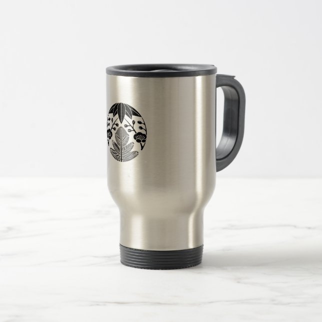 Pine-Bamboo-Plum Travel Mug (Front Right)