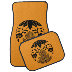 Pine bamboo ume car floor mat