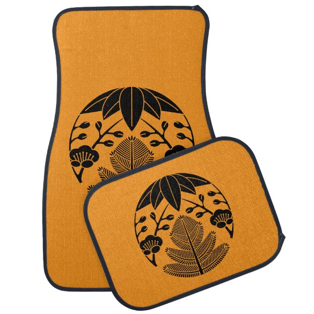 Pine bamboo ume car floor mat (Set)