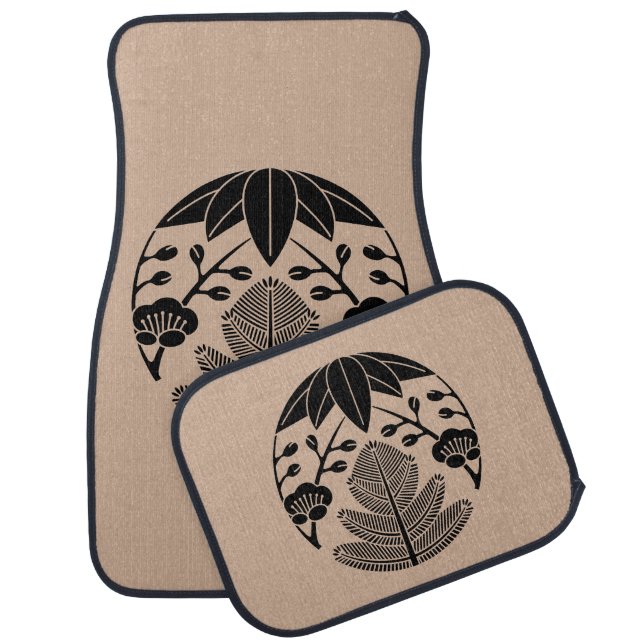 Pine bamboo ume car mat (Set)