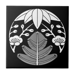 Pine bamboo ume ceramic tile