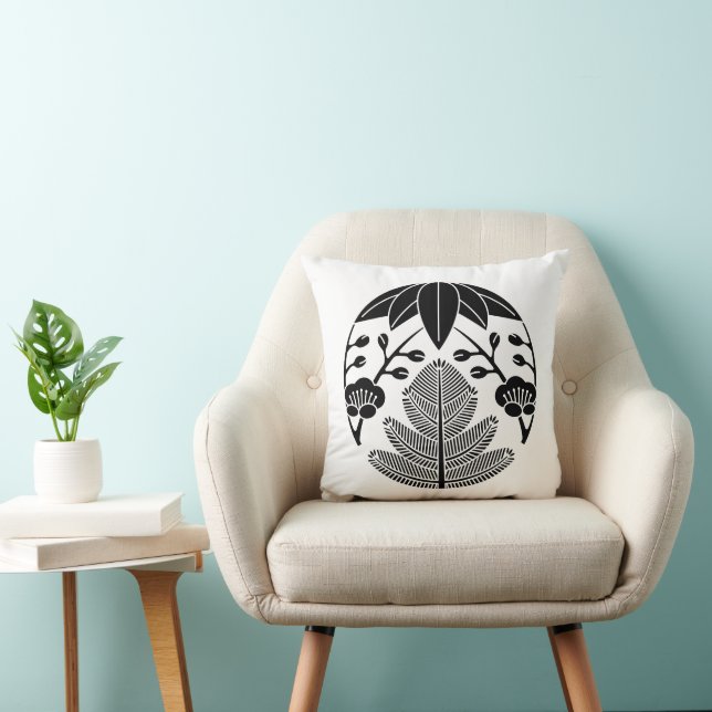 Pine bamboo ume throw pillow (Chair)