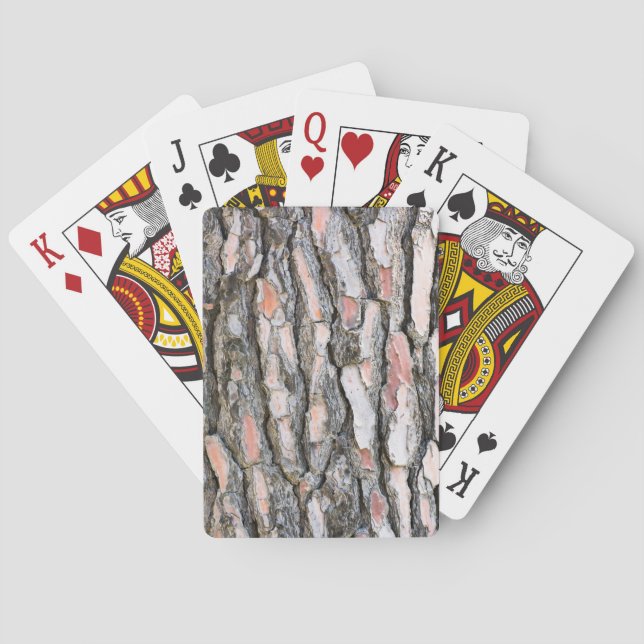 Pine bark pattern poker cards (Back)