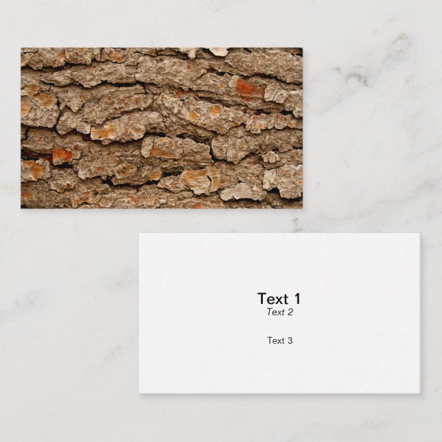 Pine Bark Texture Business Card (Front/Back)