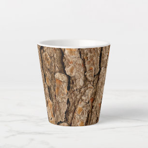 Pine Bark Texture Latte Mug
