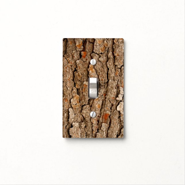 Pine Bark Texture Light Switch Cover (In Situ)