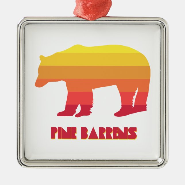 Pine Barrens Bear Metal Ornament (Front)