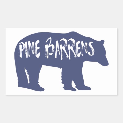 Pine Barrens Bear Rectangular Sticker