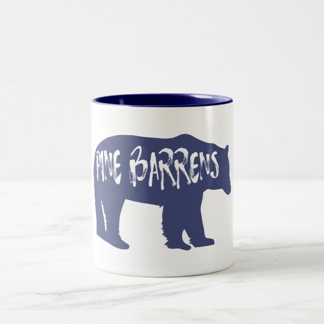 Pine Barrens Bear Two-Tone Coffee Mug (Center)