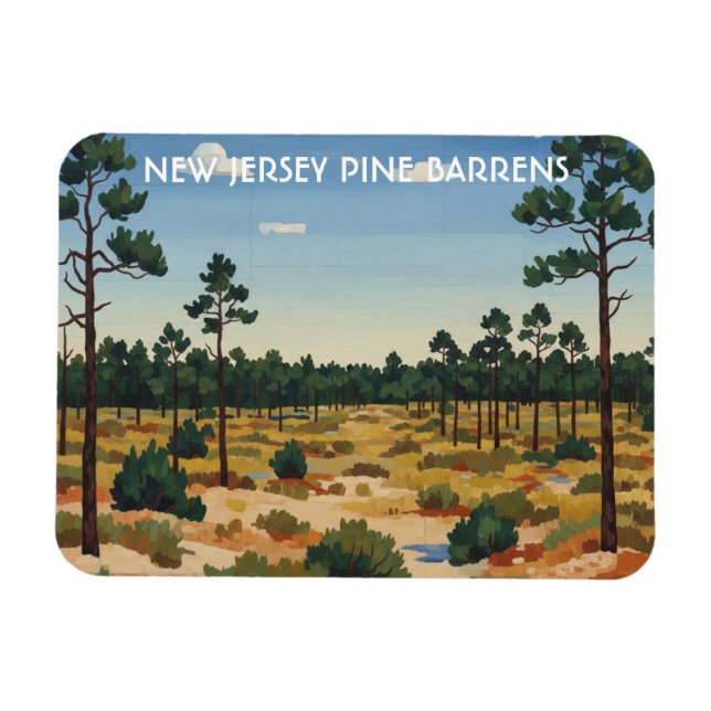 Pine Barrens New Jersey Travel Magnet (Horizontal)