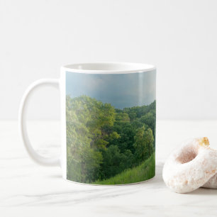 Pine Bend Bluff Overlooking Valley Woodlands Coffee Mug