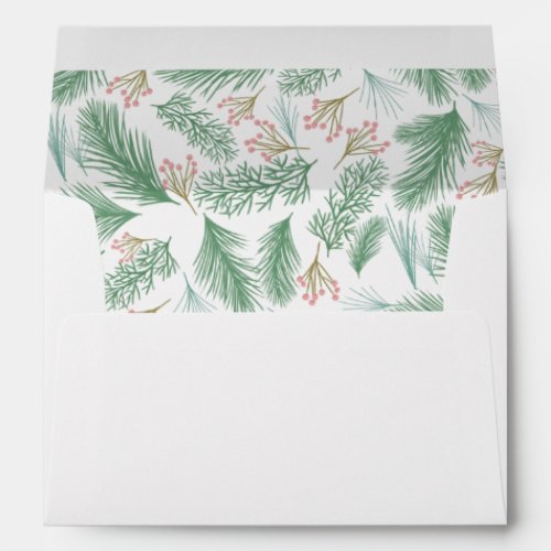 Pine Berries Christmas Holiday 5x7 Envelope