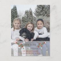Pine Berries Holidays Photo Moving Announcement Postcard