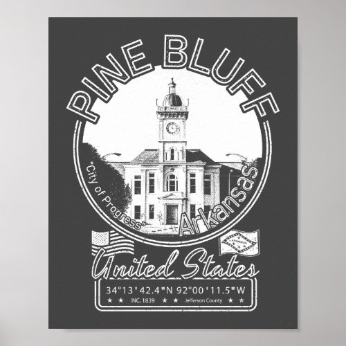 PINE BLUFF ARKANSAS _ COMMERCIAL HISTORIC DISTRICT POSTER