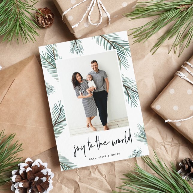 Pine Boughs | Holiday Photo Card (Creator Uploaded)