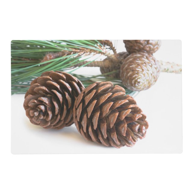 Pine branch and cones placemat (Front)
