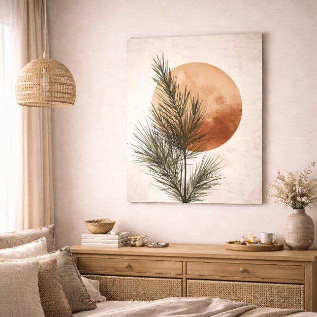 Pine Branch Botanical Neutral Minimal Nature Poster (Creator Uploaded)